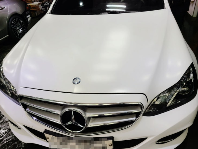 벤츠 E350 [보험 수리 랩핑 화이트 무광 부분랩핑]