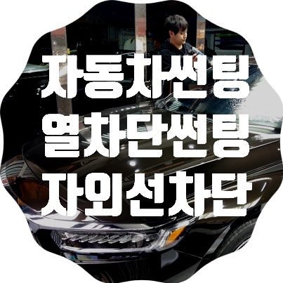 쏘나타 열차단 자동차썬팅 시공