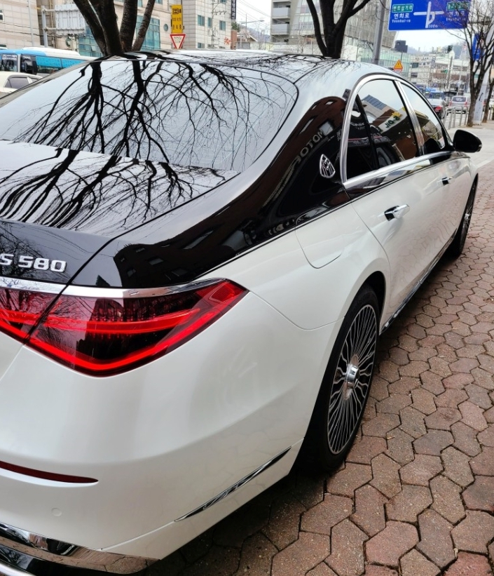벤츠 S580 마이바흐 코치[라인 살리기 전체랩핑 부분랩핑 투톤랩핑 무광랩핑]